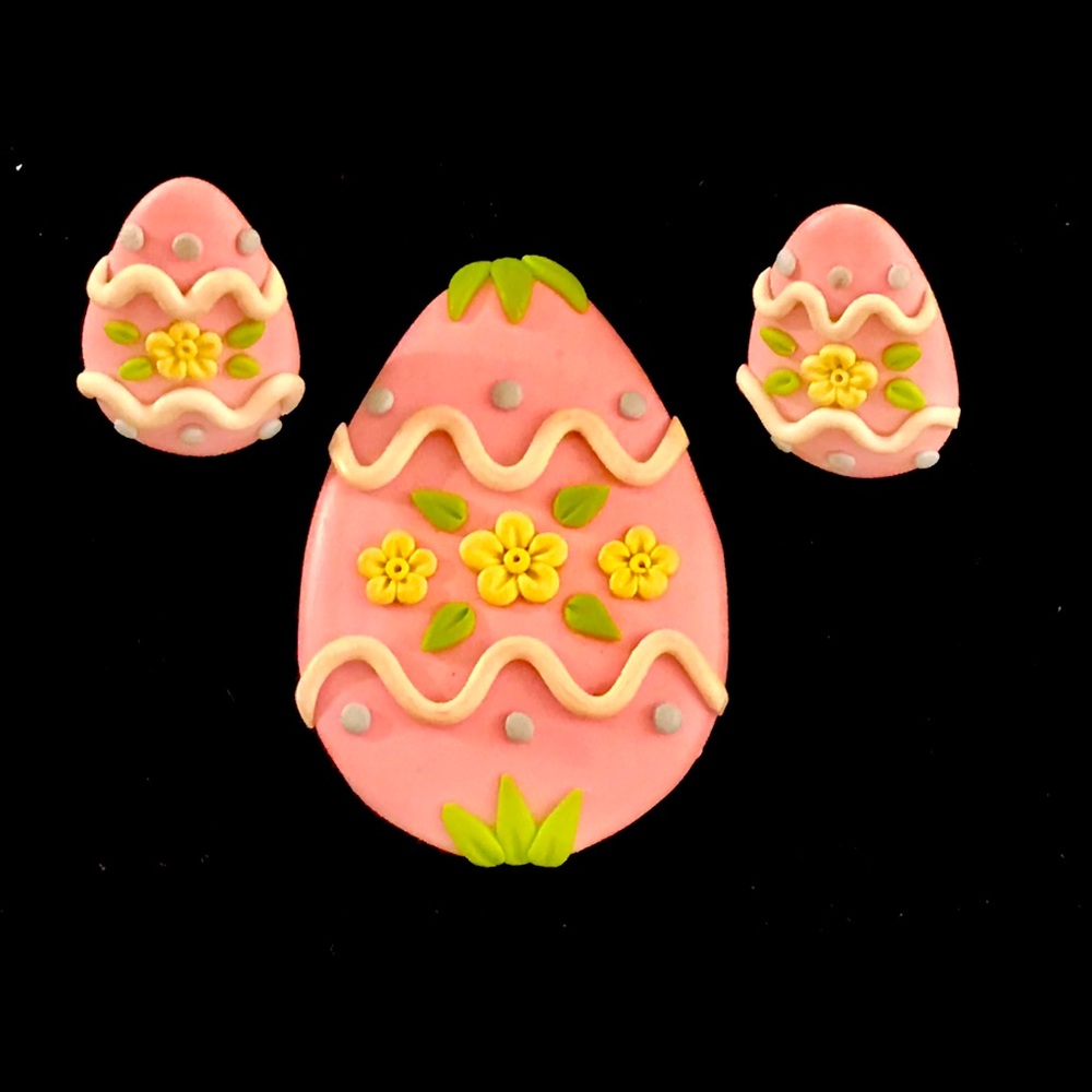 EASTER EGG PIN & EARRINGS /CHICK EARRINGS w STARS
